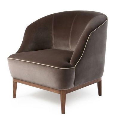 Custom Star Hotel Guest Exclusive Armchair With Fabric Option And Wood Legs