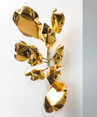 Aesthetic Gold Mirrored Wall Decor Hotel Lobby Suite Interior Accent Furniture