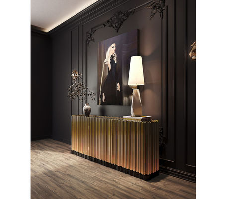 Luxury Wooden Structure Storage Sideboard Modern Unique Symphony Design