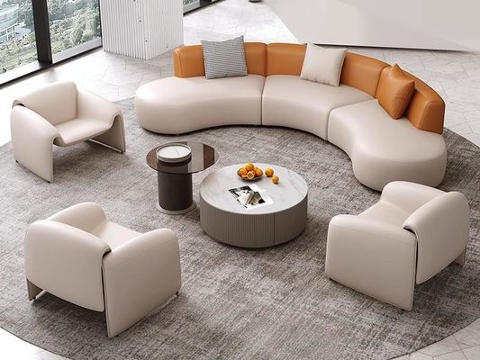 Luxury Hotel Lobby Reception And Negotiation Booth Sofa Table And Chair Set