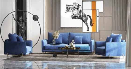 Luxury Hotel Home Wedding Lobby Velvet Leather Modern Sectional Sofa