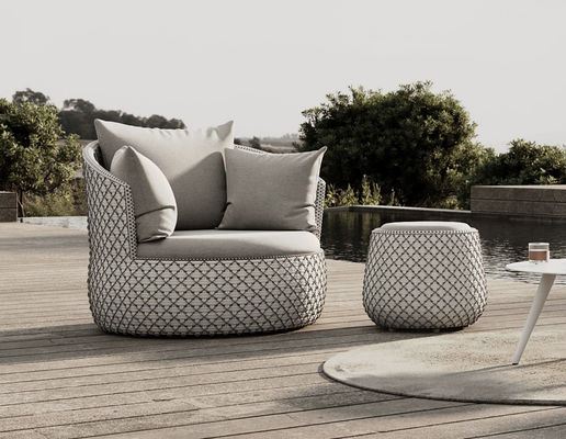 Modern Minimalist Style Rattan Hotel Sofa Chair Set For Outdoor
