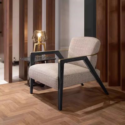 Customised Star Hotel Single Stainless Steel Armchair With Fabric Option