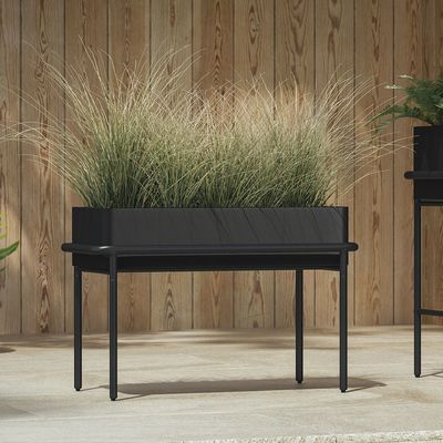 5 Star Hotel Luxury Outdoor Black Metal Flowerpot