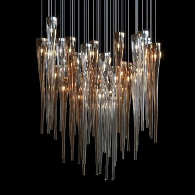 Luxurious Champagne Tassel Large Lighting For Hotel Restaurant Resort Retail Shop